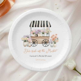 Blumen-Brautparty vom Markt Pappteller