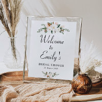 Blumen-Brautparty-Willkommensschild