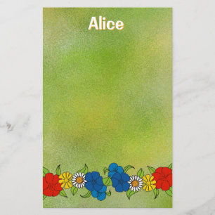 Blumen-Briefpapier Briefpapier