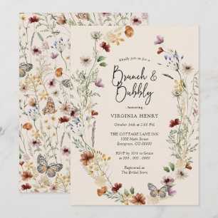 Blumen-Brunch und Sprudel-Einladung Einladung