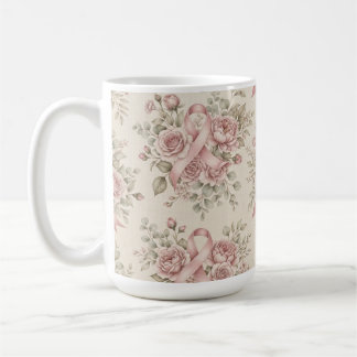 Blumen-Brustkrebs-Schleife-Tasse Kaffeetasse