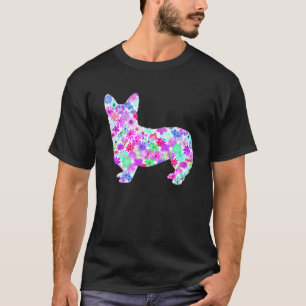Blumen Bunt Kunst Blumen Pembroke Welsh Co T-Shirt