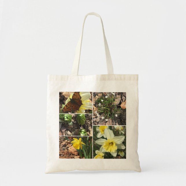 BLUMEN-COLLAGEN-TASCHEN-TASCHE TRAGETASCHE (Vorne)
