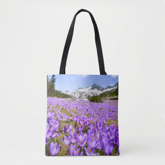 Blumen | Crocus Pirin Mountain Park Bulgarien Tasche (Vorderseite)
