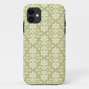 Blumen-Damask-Tapete iPhone 11 Hülle