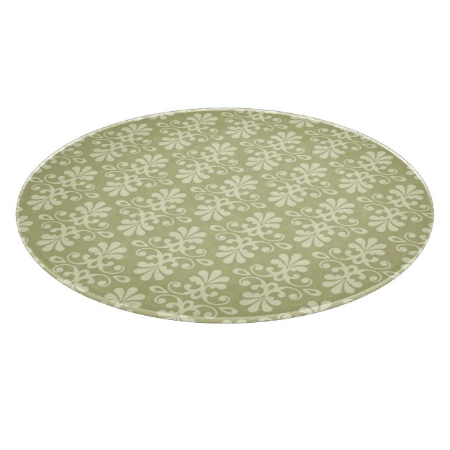 Blumen-Damask-Tapete Schneidebrett (Ecke)