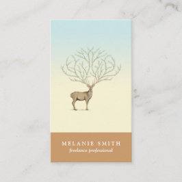 Blumen Deer illustration antlers artistic card Visitenkarte