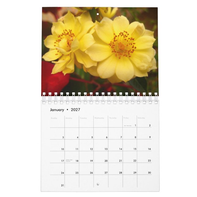 Blumen dem Kalender in der Blüten-2012 (Jan 2027)