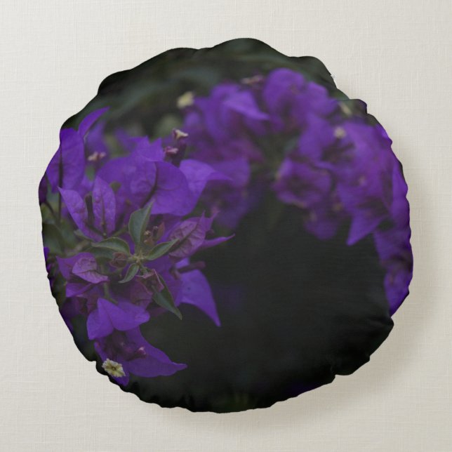 Blumen des Januars Rundes Kissen (Rückseite)