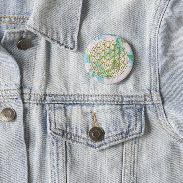 Blumen des Lebens Button (Beispiel)