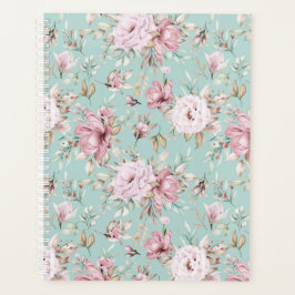 Blumen Design Blau Planer