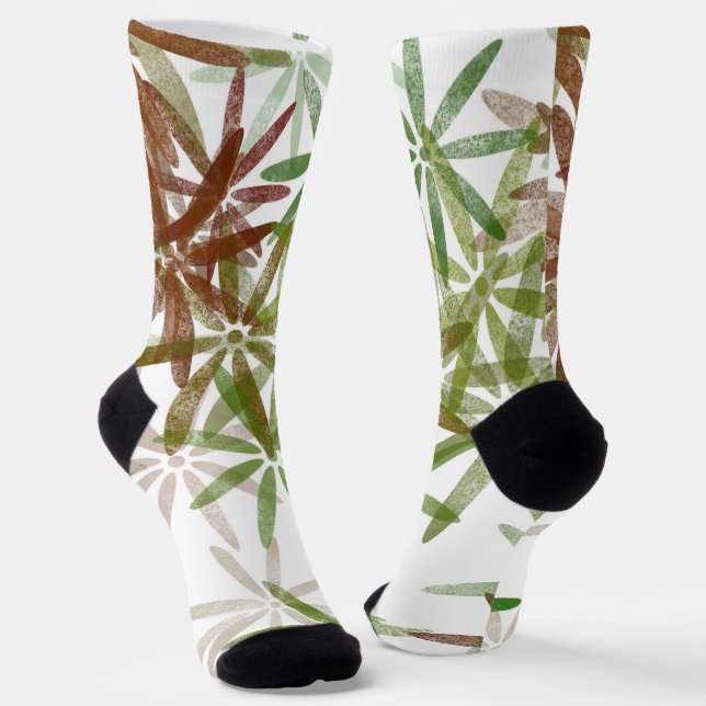 Blumen-Design-Socken Socken (Gewinkelt)
