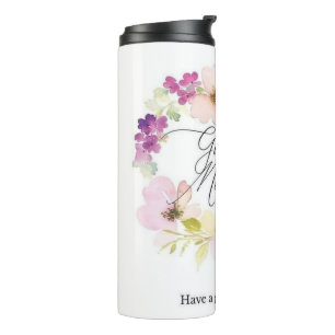 Blumen-Design-Tasse 🌺 Thermosbecher