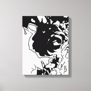 Blumen-Doodle Leinwanddruck