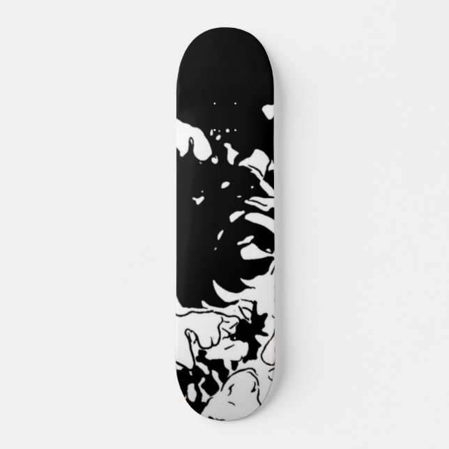 Blumen-Doodle Skateboard (Vorne)