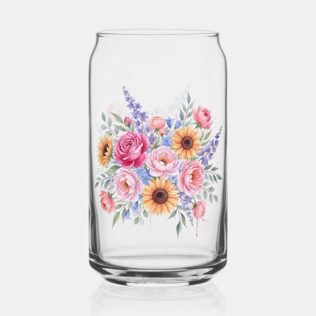 Blumen Dosenglas (Vorderseite)