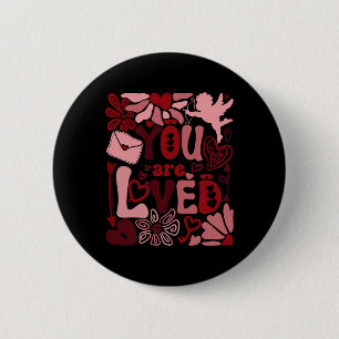 Blumen Du bist würdig schöne geliebte genug Bibel Button
