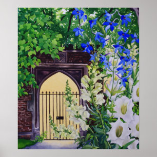 Blumen durch einen sunlit Zugang 2008 Poster