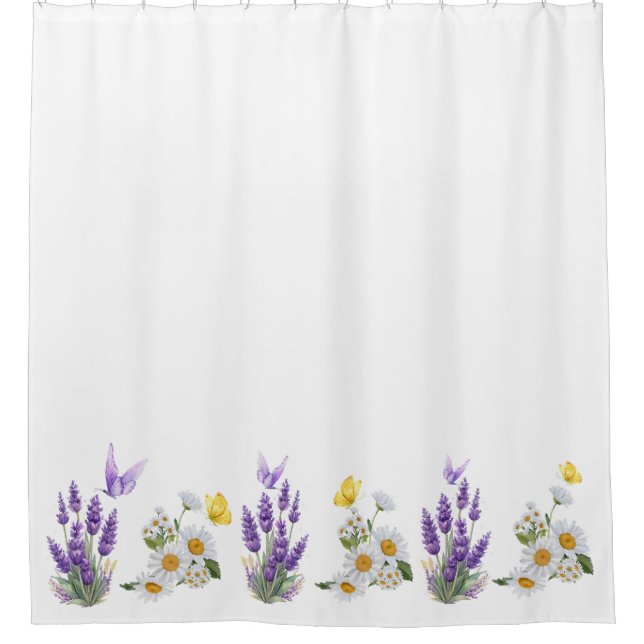 Blumen Duschvorhang (Vorderseite)
