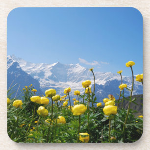 Blumen Eiger Monch Schweizer Alpen Getränkeuntersetzer