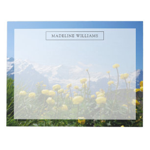 Blumen Eiger Monch Schweizer Alpen Notizblock