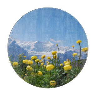 Blumen   Eiger Monch Schweizer Alpen Schneidebrett