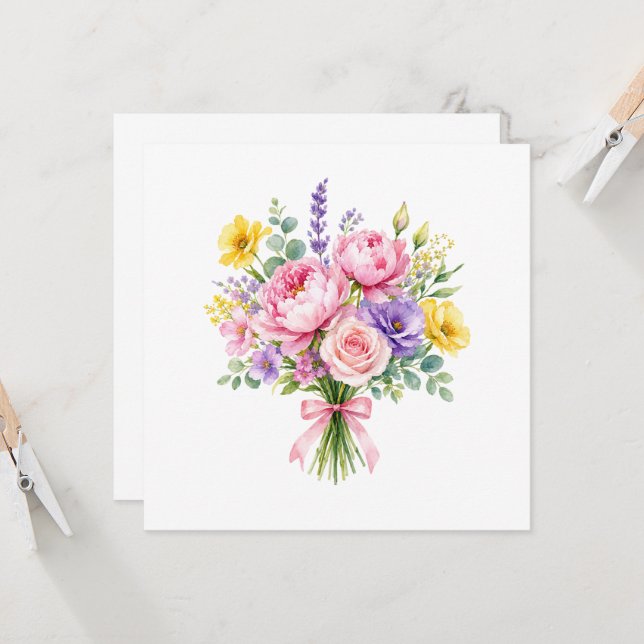 Blumen Einladung (Vorderseite/Rückseite Beispiel)