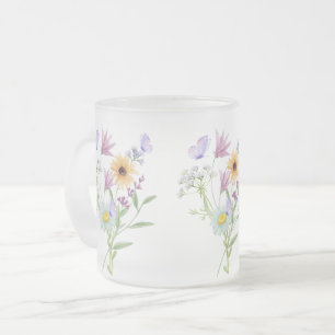 Blumen-Eleganz-T-Shirt – Sanfte Pastellblüten Mattglastasse
