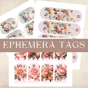 Blumen Ephemera Decoupage Scrapbook Junk Journal