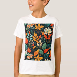 Blumen Exotische Blumen Muster T-Shirt