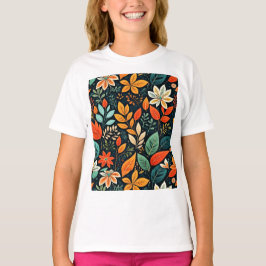 Blumen Exotische Blumen Muster T-Shirt