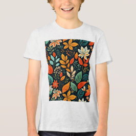 Blumen Exotische Blumen Muster Tri-Blend Shirt