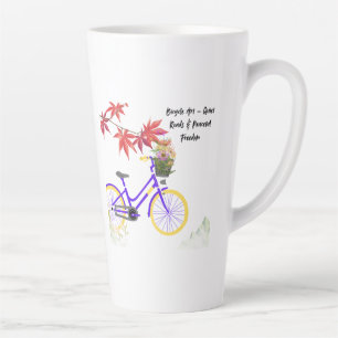 Blumen-Fahrrad-Motivationsdesign Milchtasse