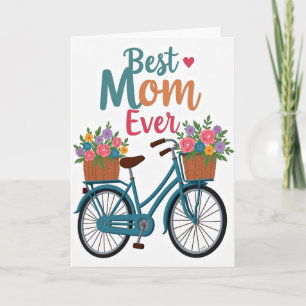 Blumen-Fahrrad-Mutter-Karte Karte