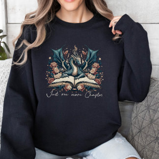 Blumen-Fantasie-Buch-Drache-Sweatshirt Sweatshirt