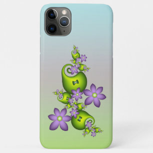 Blumen-Fantasie Flieder-Blumen Grüne Formen Frakta Case-Mate iPhone Hülle