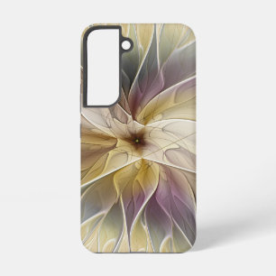 Blumen-Fantasie Gold Aubergine Abstrakte Fraktal-K Samsung Galaxy Hülle