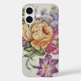 Blumen-Fantasie Handyhülle iPhone 16 Hülle