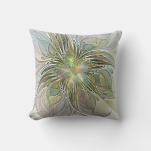 Blumen-Fantasie Moderne Fraktal-Kunst-Blume mit Go Kissen