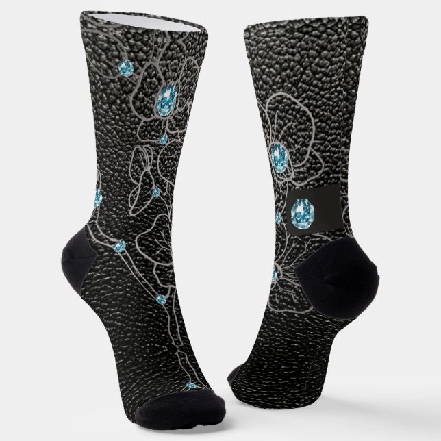 Blumen Felsen Socken (Gewinkelt)