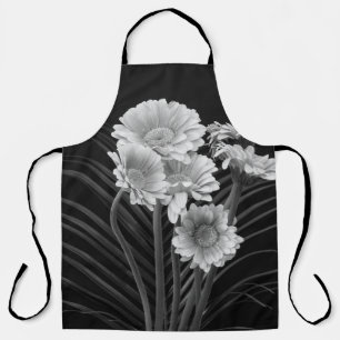 Blumen-Fine-Art-Stillleben detailliertes monochrom Schürze