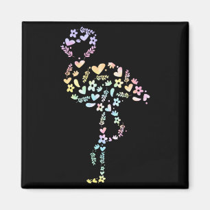 Blumen Flamingo Tie Dye Süße Tierliebhaber Frauen Magnet