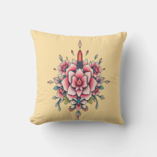 Blumen & Flammen - Vintage Blumenpracht Kissen
