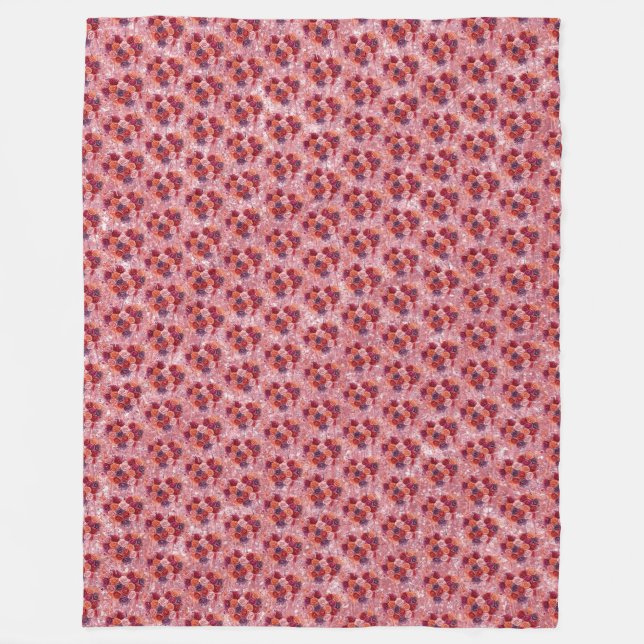 Blumen Fleecedecke (Vorderseite)