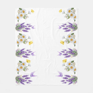 Blumen Fleecedecke