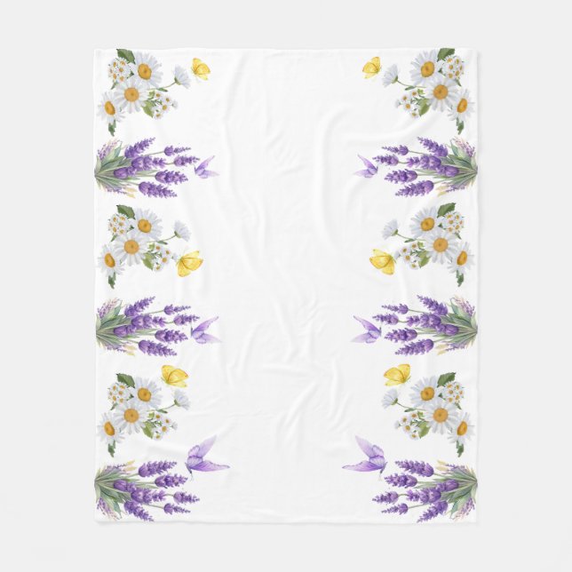 Blumen Fleecedecke (Vorderseite)