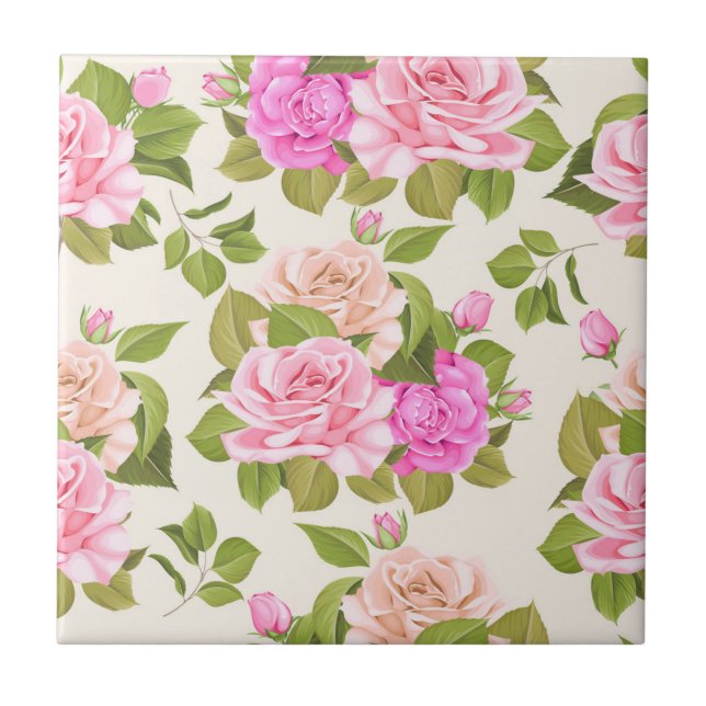 Blumen Fliese (Vorderseite)