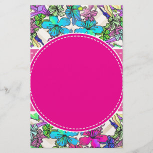 Blumen florale Ranken farbenfroh chic elegant Brau