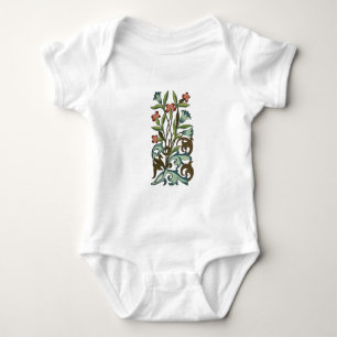 Blumen Florale Tapete Art Nouveau Hübsch Baby Strampler