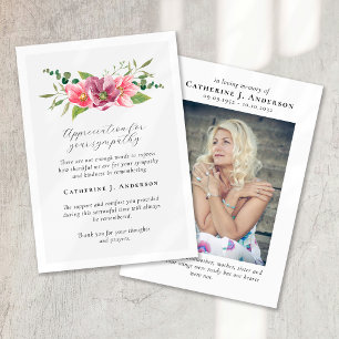 Blumen-Foto-Beileids-Kranz Funeral Gedenken Dankeskarte